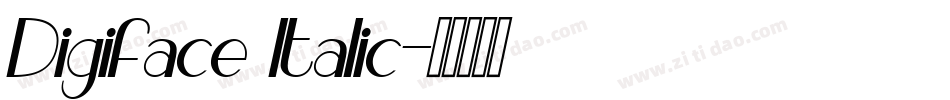 Digiface Italic字体转换